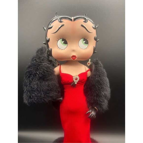 BETTY BOOP SCARLET SPLENDOR DANBURY MINT LIMITED ED PORCELAIN FIGURINE DOLL - Picture 3 of 12